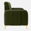 Monly Velvet 1 Seater Sofa Olive Green Color