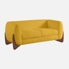Amala Velvet 2 Seater Sofa Yellow in Colour