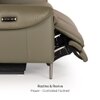 Splendor Two Seater Motorized Leather Recliner in Olive Green Colour