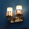 Eliante Modern Wall Lights Mild Steel & Glass Material Gold & White Finish