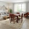 Elle Solid Shesham Wood 4 Seater Dining Set In Honey Oak Finish