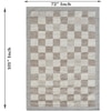 Checkered Bliss Wool Rectangle Carpets Hand Knotted in Mocha Brown Colour