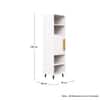 Hexa Engineered Wood Bookshelf Multipurpose Wooden Storage Rack in Frosty White Colour