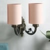 Devansh Metal Electric Wall Light in Antique Gold Colour with Grey Shade Count of 2 Lights