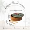 Allure Mango Wood Roti Box With Tong Green