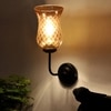 Devansh Metal Electric Wall Light in black Colour with Lavender Shade Count of 1 Light