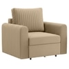 Melano  Pull Out Sofa cum Bed  in Beige Colour