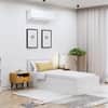Hexa Engineered Wood Modern Single Bed With Headboard With Storage In Frosty White