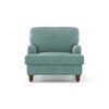 Ophelia 1 Seater Fabric Sofa (Dusty Turquoise Velvet)