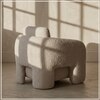 Urbanopulence  Wood 1 Seater With Upholstery Non Storage Sofa In White Colour