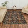Multicolor Traditional Machine Made Polyester 3 X 5 Feet Carpet
