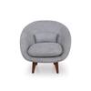 Barret 1 Seater Fabric Sofa in Grey Ice Colour