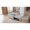 Alysha 1 Seater Fold Out Sofa cum Bed  in Light Grey Colour