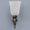 Devansh Metal Electric Wall Light in Antique gold Colour with White Shade Count of 1 Light