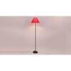 Schylar Red Fabric Floor Lamp with Black Iron Base