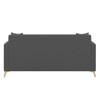 Convil Velvet 3 Seater Sofa in Dark Grey Color