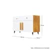 Hexa Red Multipurpose Storage Cabinet With 2 Drawer 2 Door in Giant Wood And Frosty White Colour
