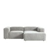 Elegantedge Wood Left Aligned 2-Seater With Upholstery Non Storage Sofa In Grey Colour