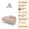 Doe Buck Luxury Boucle Accent Lounge Chair in Beige Colour with Gold Metal Legs