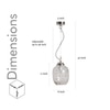 Zara Water Drop Transparent Glass Pendant Light