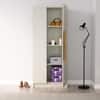 Hexa Red Wooden 1 Door Wardrobe with Hanging Space in Frosty White Colour