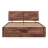 Terence Solid Wood Queen Size Box Storage Bed In Teak Finish