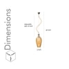 Majani Single Light Rattan Pendant In Amber & Brass Finish