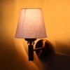 Devansh Metal Electric Wall Light in Gold Colour with Grey Shade Count of 1 Light