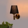 Devansh Metal Electric Wall Light in Gold Colour with Black Shade Count of 1 Light
