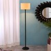 Frasier Black Cotton Shade Floor Lamp