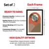 The Castle Decor Boho Abstract Botanical Wall Art Set of 2 Design 12 11x17 Inch