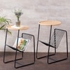 Rattan Iron Side Table in  Finish - Set of 2