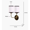 Devansh Metal Electric Wall Light in Gold Colour with Multi Shade Count of 2 Lights