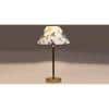 Multicolor cotton with Metal Gold Table Lamp