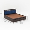 Fiora Box Storage Solid Wood Bed King Size in Rose Wood Finish