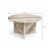 Drift Marble Coffee Table In Creem Finish