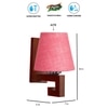 Devansh Solid Wood Electric Wall Light in Pink Colour with Pink Shade Count of 1 Light