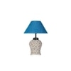 Allie Turquoise Jute Glass Table lamp with Iron Base