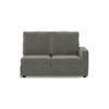 Apollo Sofa (Colour : Ash Grey Velvet, Cushion : Soft, Back Type : High Back, Seating Capacity : Left Aligned 2 Seater + Left Aligned Chaise + Ottoman)