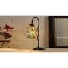 Multicolor Mosaic Glass Zig Zag Curvy Table lamp with Iron Base (EN04)