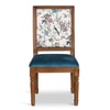 Globally Indian Sheesham Wood Turning Leg 8 Seater Dining Table Set With 8 Solid Wood Upholstered Chairs �  In Blue Color
