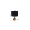 Sloane Black jute & solid wood table lamp
