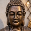 Copper Fiber Glass Delmas Lotus Buddha Indoor Water Fountain