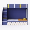 Pinwheels Trundle Bunk Bed In Blue Colour