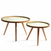 Grove Solid Wood Side Table in Forest Green Finish - Set of 2