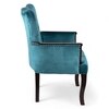 Arista Sheesham Wood Accent Chair in Turquoise colour