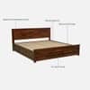 Lumora Box Storage Solid Wood Bed King Size in Provincial Teak Finish