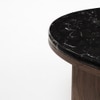 Fluxara Marble Coffee Table In Walnut Finish