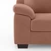 Esquel Premium 1 Seater Fabric Sofa in Mocha Mouse Velvet Colour
