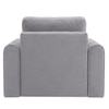 Baruna 1 Seater Velvet Pull Out Sofa Cum Bed with Storage In Grey Color